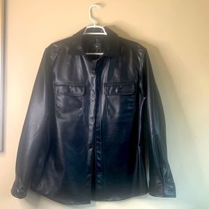 Black leather H& M overshirt